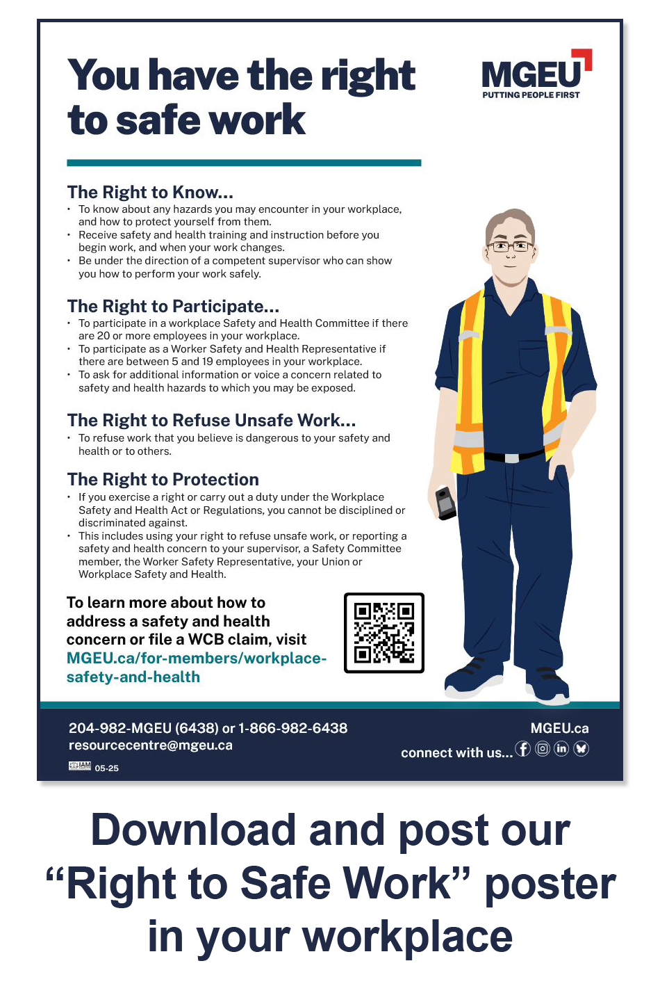 Download and post our "right to safe work" poster